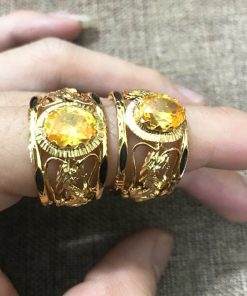 nhẫn nam đá sapphire vàng