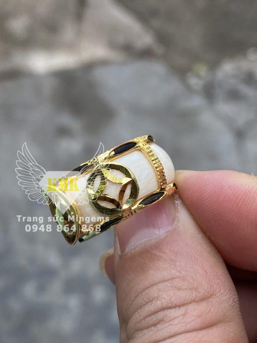 nhẫn kim tiền vàng 18k cho nam