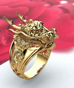 nhẫn rồng nam vàng 18k