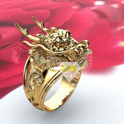 nhẫn rồng nam vàng 18k