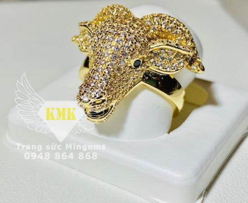 nhẫn con dê vàng 18k