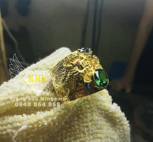 nhẫn vàng 18k cá chép hóa rồng