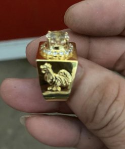 nhẫn hình con gà vàng 18k