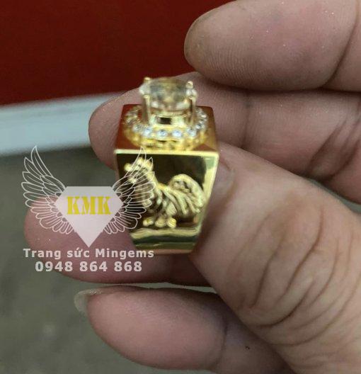 nhẫn hình con gà vàng 18k