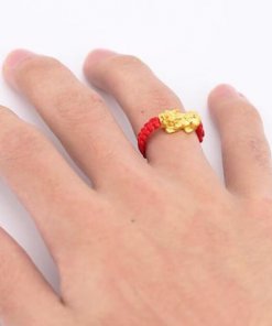 nhẫn tỳ hưu nam vàng 18k