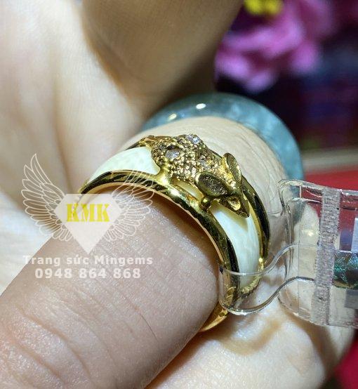 nhẫn nam hình con chuột vàng 18k