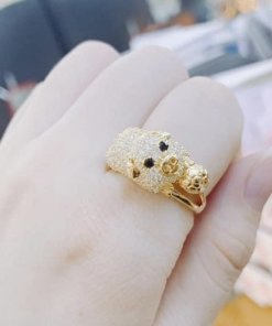 nhẫn con heo vàng 18k