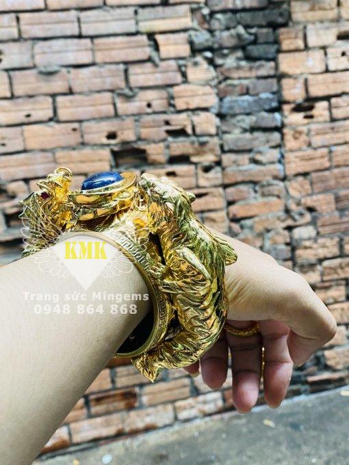 vòng tay hổ rồng vàng 18k