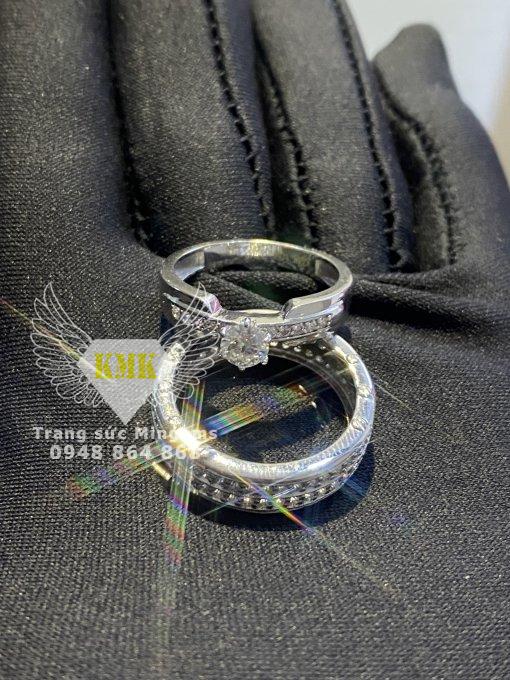 cặp nhẫn kim cương moissanite