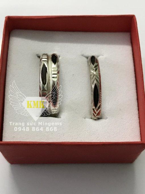 cặp nhẫn lông voi vàng 14k