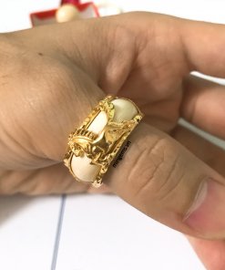 nhẫn nam hình con ngựa vàng 18k