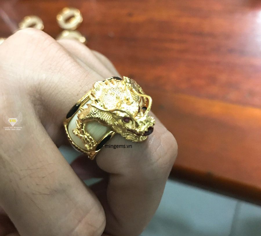 Nhẫn đầu rồng mạ vàng 24k | Lazada.vn