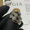 nhẫn nữ kim cương 5ly4 moissanite vàng trắng