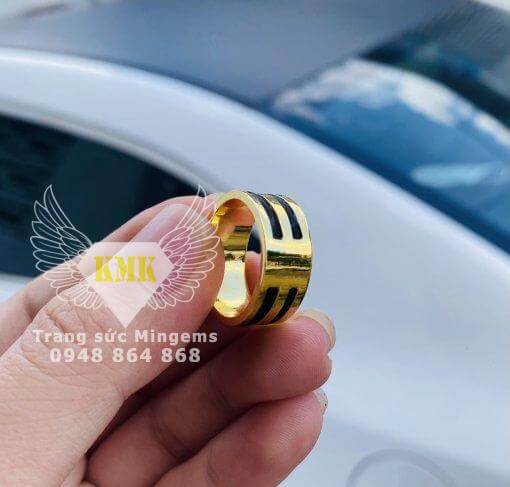 nhẫn lông đuôi voi vàng 24k