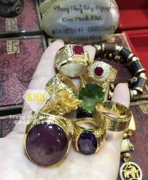 nhẫn vàng nam đá ruby phi 18k