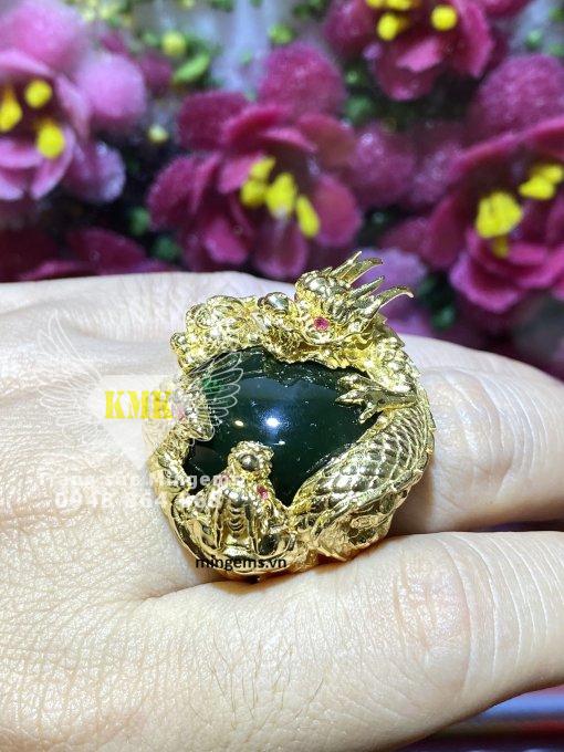 nhẫn tứ linh nam vàng 18k