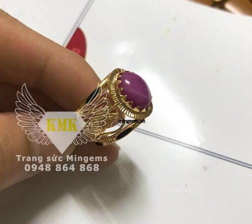 nhẫn vàng nam song long rồng 18k