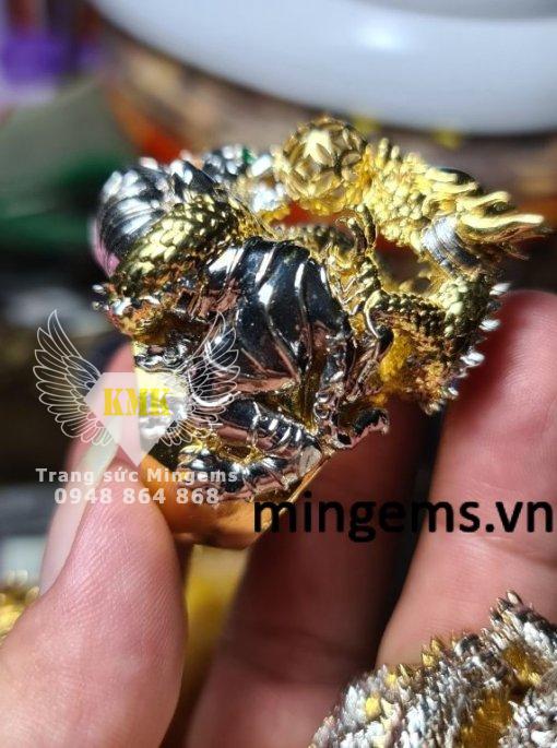 nhẫn rồng hổ vàng 18k