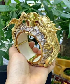 vòng tay rồng phượng vàng 18k