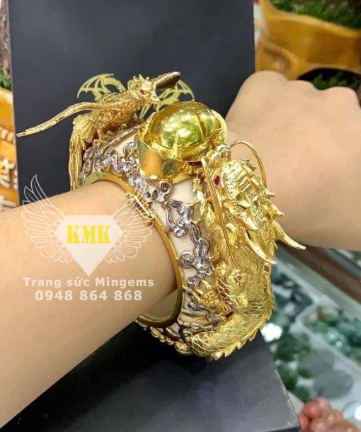 vòng rồng phượng vàng 18k