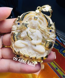 mặt đại thế chí bồ tát bọc vàng 18k