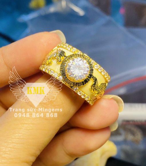 nhẫn kim cương 8ly2 moissanite