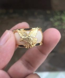 nhẫn chim đại bàng vàng 18k