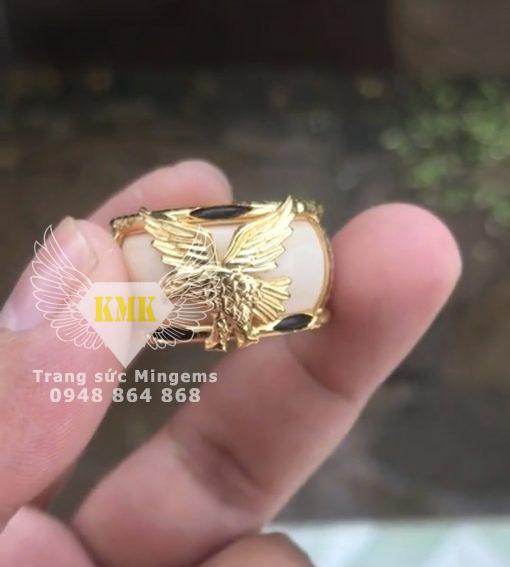 nhẫn chim đại bàng vàng 18k