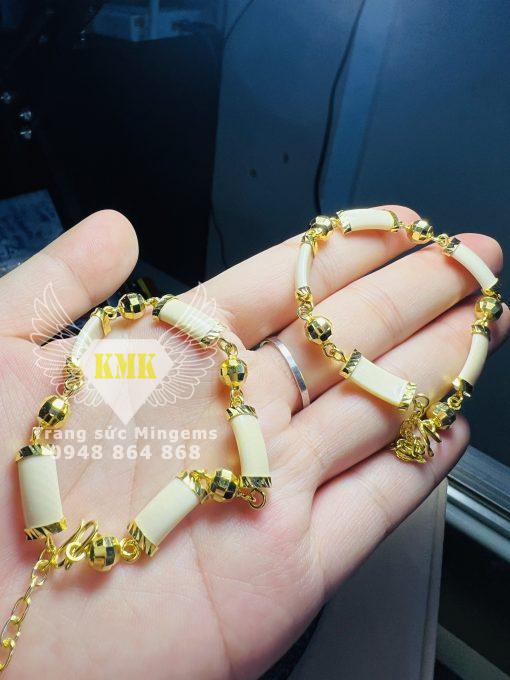 cặp lắc tay nữ 2 chỉ vàng 18k