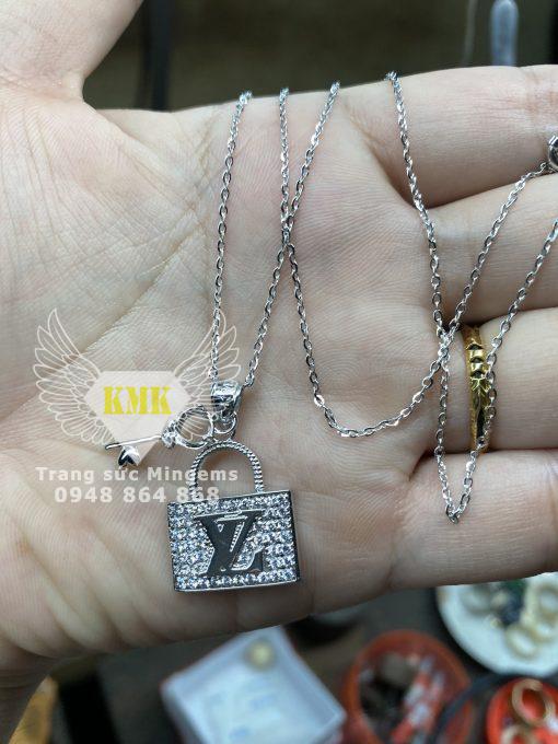 mặt dây chuyền ổ khóa VL vàng 18k