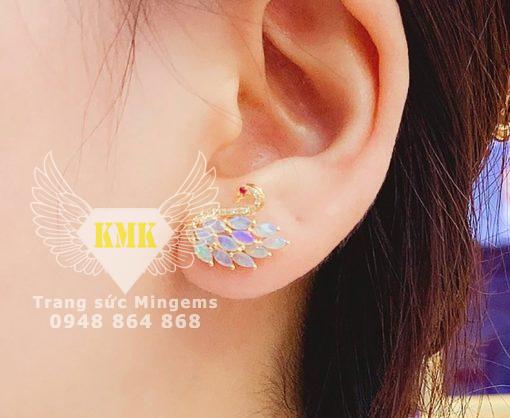 bông tai opal úc vàng 18k