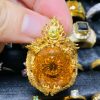 mặt dây đá citrine thạch anh vàng