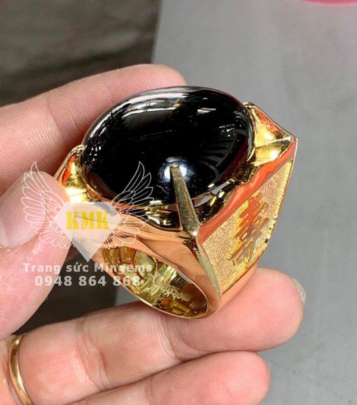 nhẫn thiên thạch đen vàng 18k bí ẩn