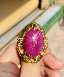 nhẫn nam ruby vàng 18k