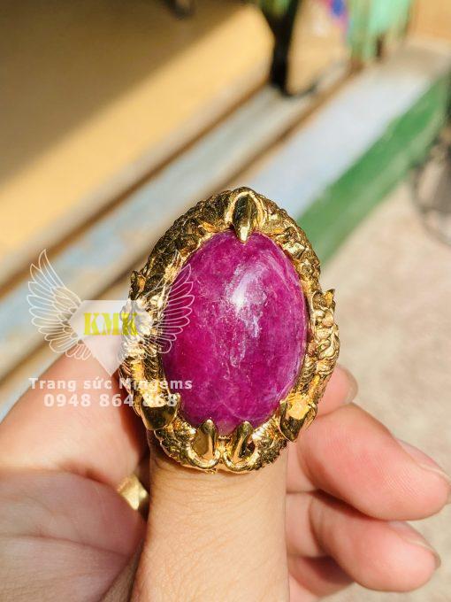 nhẫn nam ruby vàng 18k