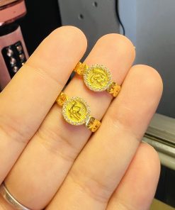 nhẫn nữ tài lộc vàng 18k