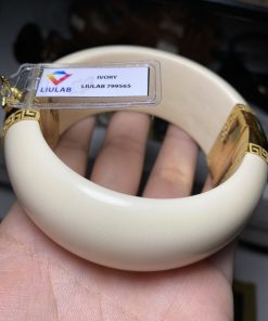 vòng tay ngà voi 30li bọc vàng 18k