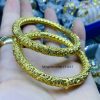 vòng tay chạm rồng phượng vàng 18k