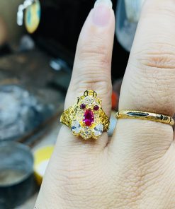 nhẫn phong thủy cóc vàng 18k cho nữ