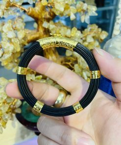 vòng tay lông voi vàng 18k 39 sợi đẹp