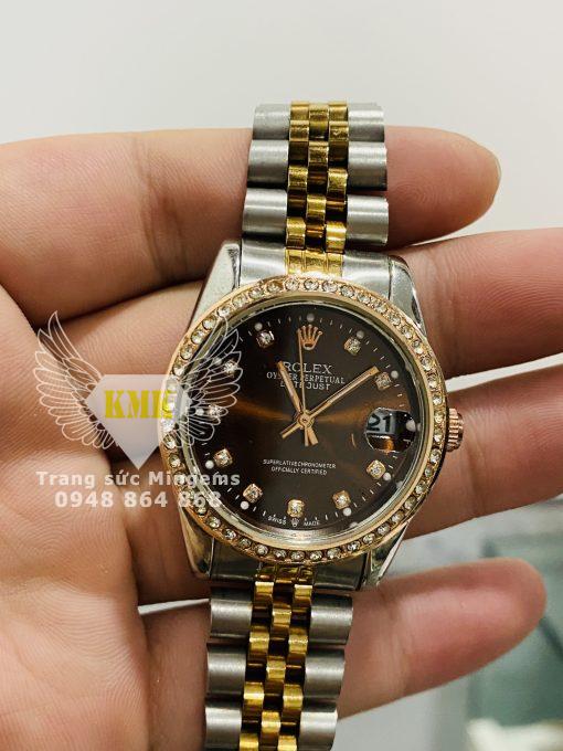 đồng hồ rolex mạ vàng hồng 18k