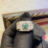 nhẫn kim cương moissanite màu xanh lá cây 6ly8