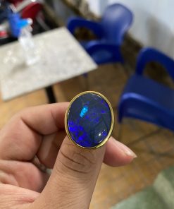 nhẫn vàng 18k đính opal xanh