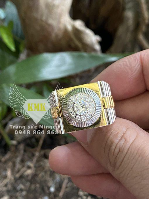 nhẫn rolex đai cứng vàng 12k