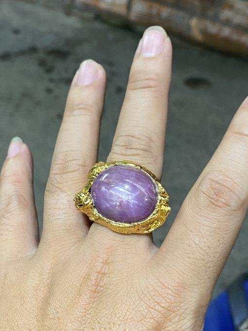 nhẫn ruby sao vàng rồng phượng ôm ngọc