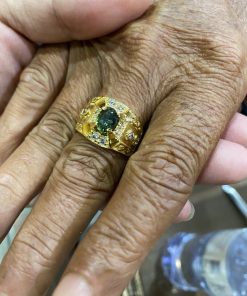 nhẫn vàng 18k đính đá sapphire