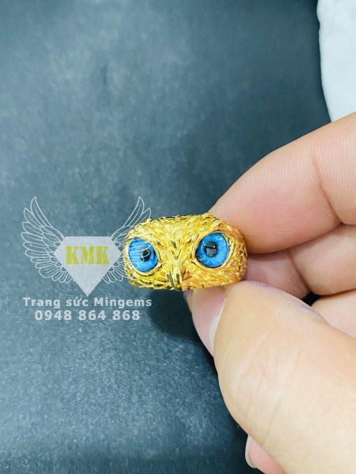 nhẫn cú mèo vàng 18k