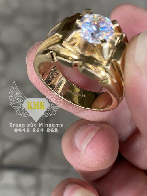 Nhẫn Vàng 18k Dành Cho Nam Đính CZ