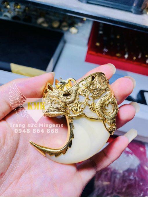 Móng Hổ Bọc Vàng 18k (Fake) Chạm Thủng Bằng Tay Rồng Phụng Đẳng Cấp Siêu Nét Tại Sài Gòn