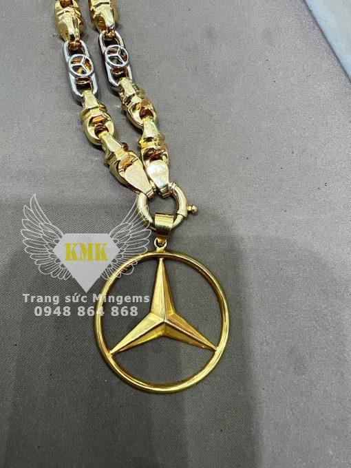 Mặt Dây Chuyền Mercedes Bằng Vàng 10k Giá Rẻ Tại Mingems